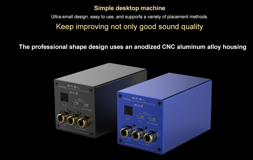 S.M.S.L M100 Audio Decoder Headphone Amplifier- Blueberry Blue S.M.S.L M100 Audio Decoder Headphone Amplifier- Blueberry Blue