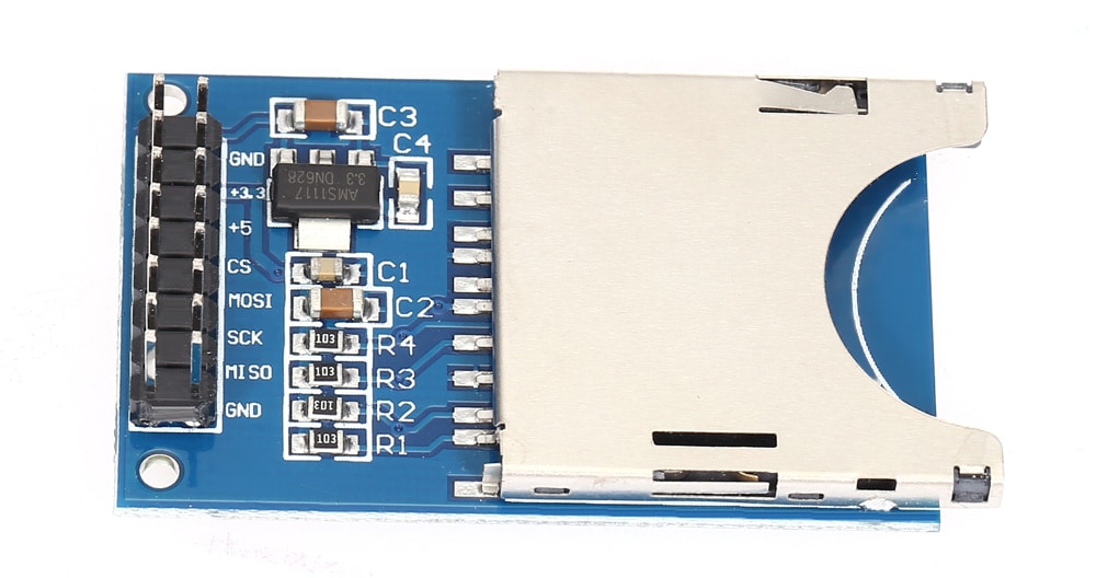 Reading Writing Module for SD Card with SPI Socket- Blue Reading Writing Module for SD Card with SPI Socket- Blue