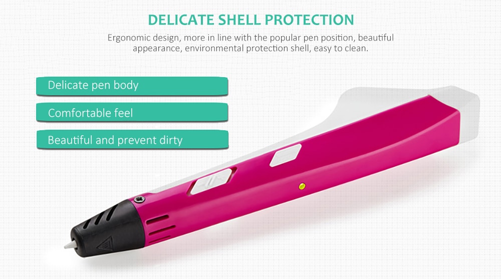 SDH1604 USB Rechargeable 3D Print Pen with Intelligent Temperature Control Mute Thermovent - White SDH1604 USB Rechargeable 3D Print Pen with Intelligent Temperature Control Mute Thermovent - White