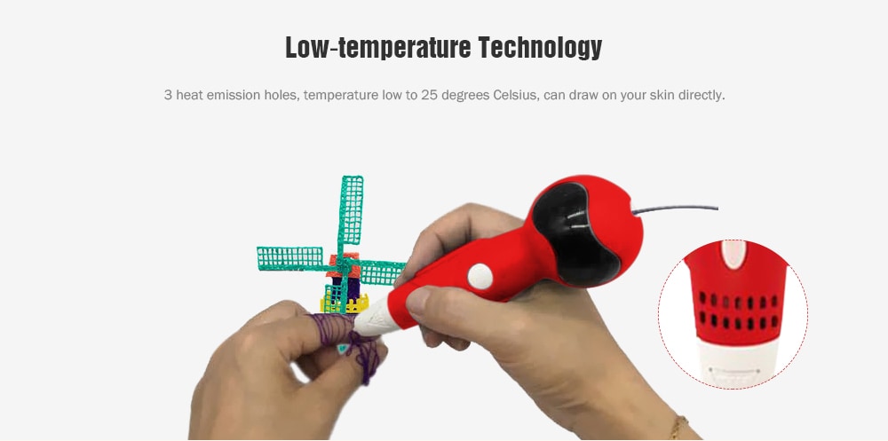 Robot Red Low Temperature Version 3D Printing Pen USB Interface Comes With Voice Playback Function Children Graffiti Painting Robotpen- Red UK Plug Robot Red Low Temperature Version 3D Printing Pen USB Interface Comes With Voice Playback Function Children Graffiti Painting Robotpen- Red UK Plug