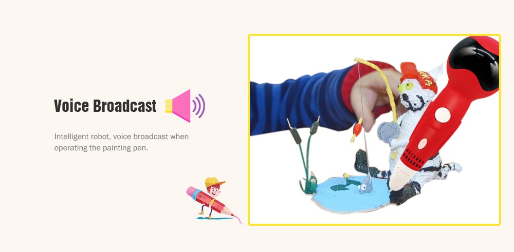 Robot Red Low Temperature Version 3D Printing Pen USB Interface Comes With Voice Playback Function Children Graffiti Painting Robotpen- Red UK Plug Robot Red Low Temperature Version 3D Printing Pen USB Interface Comes With Voice Playback Function Children Graffiti Painting Robotpen- Red UK Plug
