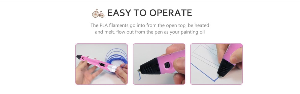 V2S Portable 3D Printing Drawing Pen with LED Screen - Hot Pink V2S Portable 3D Printing Drawing Pen with LED Screen - Hot Pink