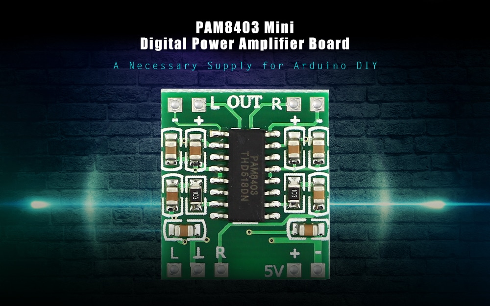 PAM8403 Amplifier Board Mini Digital Power USB Chargeble for Arduino DIY Projects- Green PAM8403 Amplifier Board Mini Digital Power USB Chargeble for Arduino DIY Projects- Green