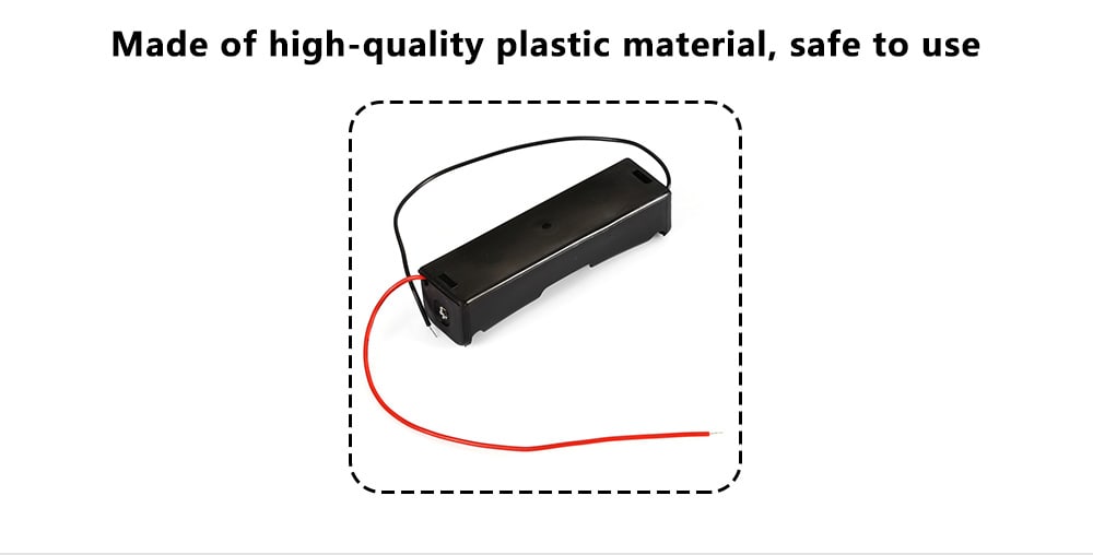 Practical Slot 3.7V 18650 Battery Holder- Black Practical Slot 3.7V 18650 Battery Holder- Black