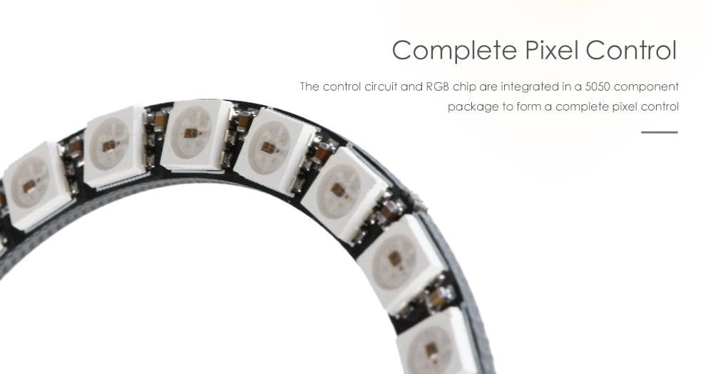 WS2812 5050 24Bit RGB LED Full-Color Circle Driving Board for Arduino DIY Parts- Milk White WS2812 5050 24Bit RGB LED Full-Color Circle Driving Board for Arduino DIY Parts- Milk White
