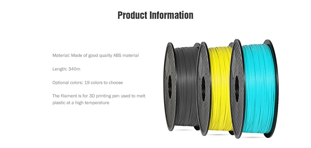 Tronxy 1.75mm ABS 3D Printing Filament Biodegradable Material- Red Tronxy 1.75mm ABS 3D Printing Filament Biodegradable Material- Red