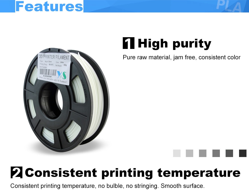 Yousu PLA 1.75MM 3D Printing Filament- Black Yousu PLA 1.75MM 3D Printing Filament- Black