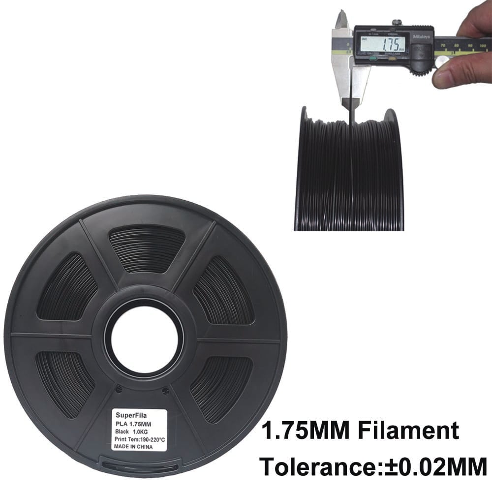 Superfila 3D Printing Filament PLA 1.75mm For Creality CR-10S Ender 3- Gray Superfila 3D Printing Filament PLA 1.75mm For Creality CR-10S Ender 3- Gray