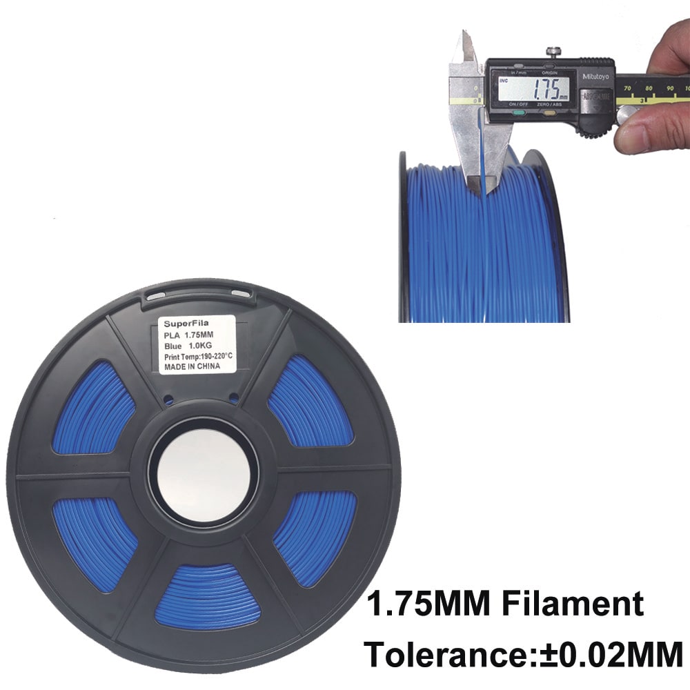 Superfila 3D Printing Filament PLA 1.75mm For Creality CR-10S Ender 3- Gray Superfila 3D Printing Filament PLA 1.75mm For Creality CR-10S Ender 3- Gray