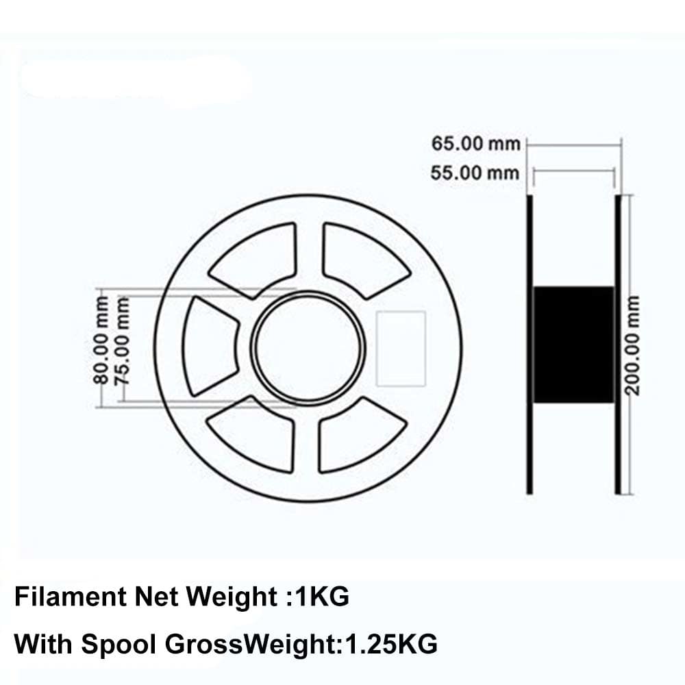Superfila 3D Printing Filament PLA 1.75mm For Creality CR-10S Ender 3- Gray Superfila 3D Printing Filament PLA 1.75mm For Creality CR-10S Ender 3- Gray