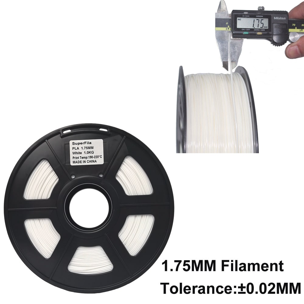 Superfila 3D Printing Filament PLA 1.75mm For Creality CR-10S Ender 3- Gray Superfila 3D Printing Filament PLA 1.75mm For Creality CR-10S Ender 3- Gray