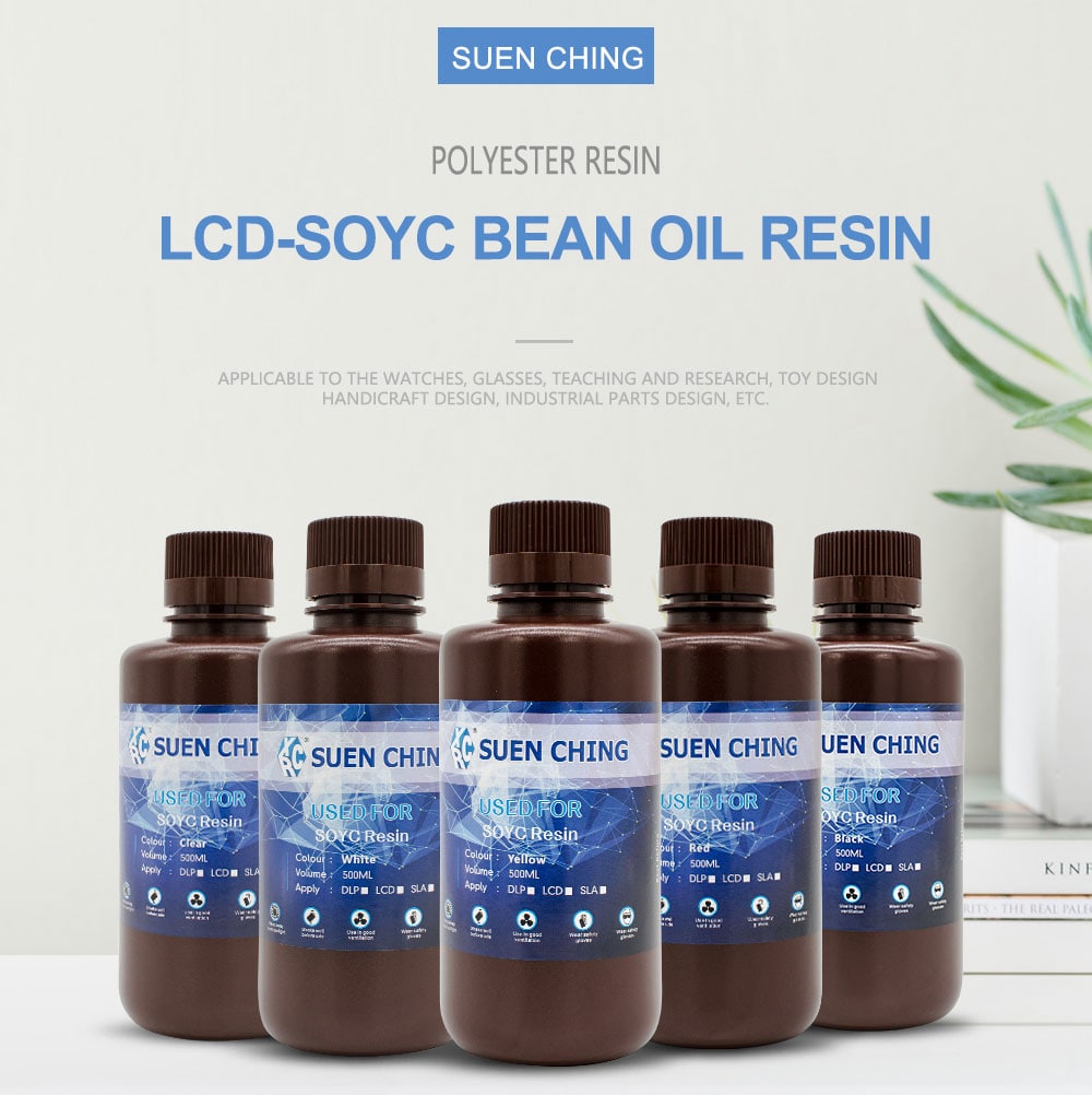 XRC 1000g 1000ml LCD 3D Printer Polyester Bean Oil Resin - Yellow 1kg XRC 1000g 1000ml LCD 3D Printer Polyester Bean Oil Resin - Yellow 1kg