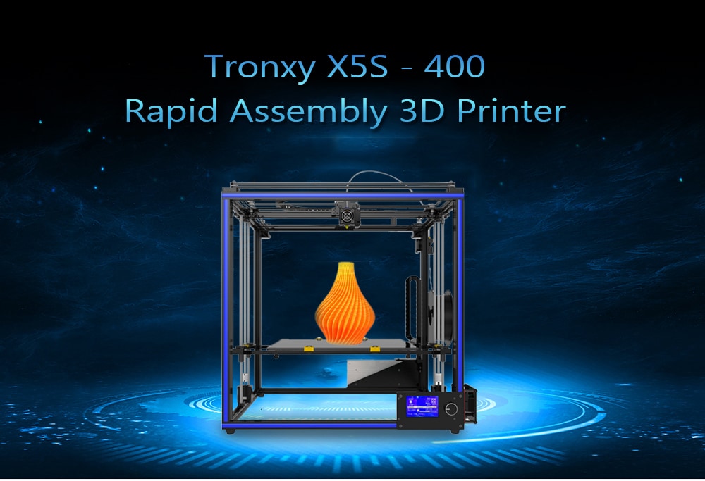 Tronxy X5S - 400 High Precision Rapid Assembly 3D Printer- Black EU Plug Tronxy X5S - 400 High Precision Rapid Assembly 3D Printer- Black EU Plug