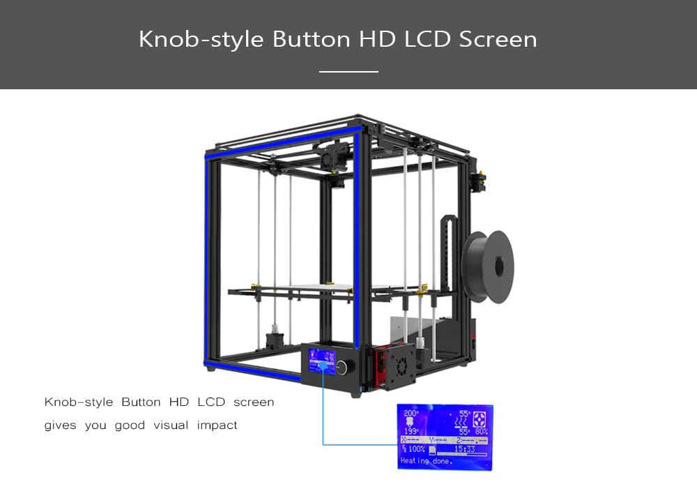 Tronxy X5S - 400 High Precision Rapid Assembly 3D Printer- Black EU Plug Tronxy X5S - 400 High Precision Rapid Assembly 3D Printer- Black EU Plug