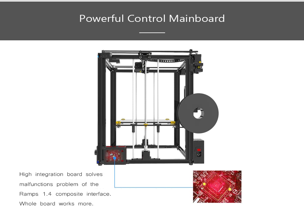Tronxy X5S - 400 High Precision Rapid Assembly 3D Printer- Black EU Plug Tronxy X5S - 400 High Precision Rapid Assembly 3D Printer- Black EU Plug