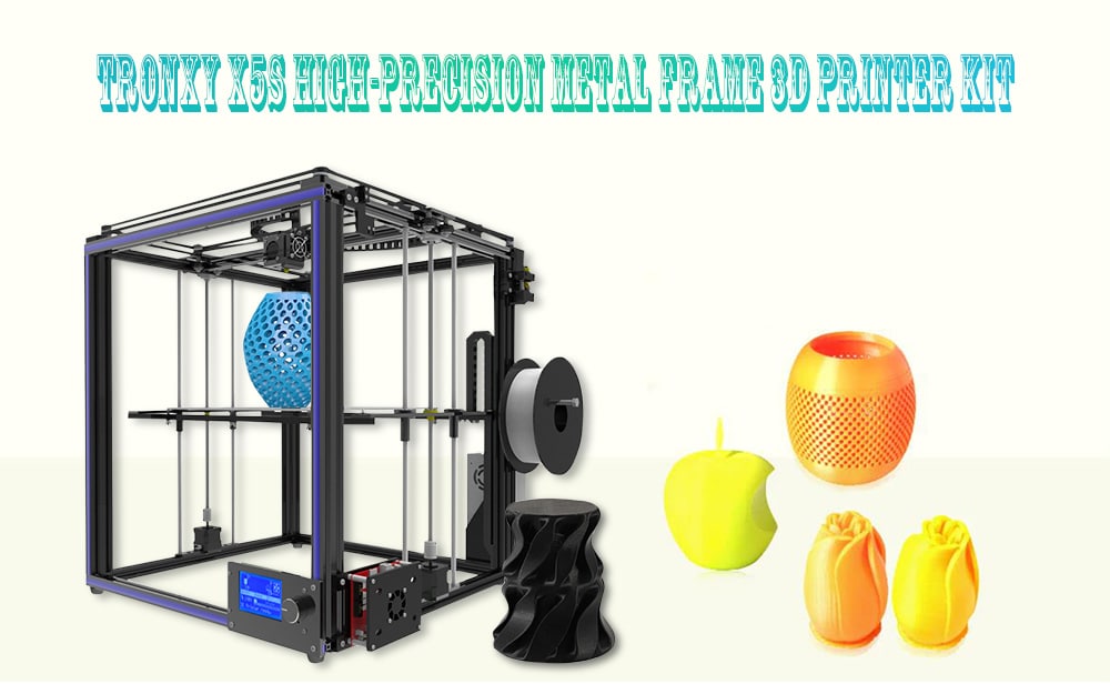 Tronxy X5S Industrial Grade High-precision Metal Frame 3D Printer Kit- Black EU Plug Tronxy X5S Industrial Grade High-precision Metal Frame 3D Printer Kit- Black EU Plug