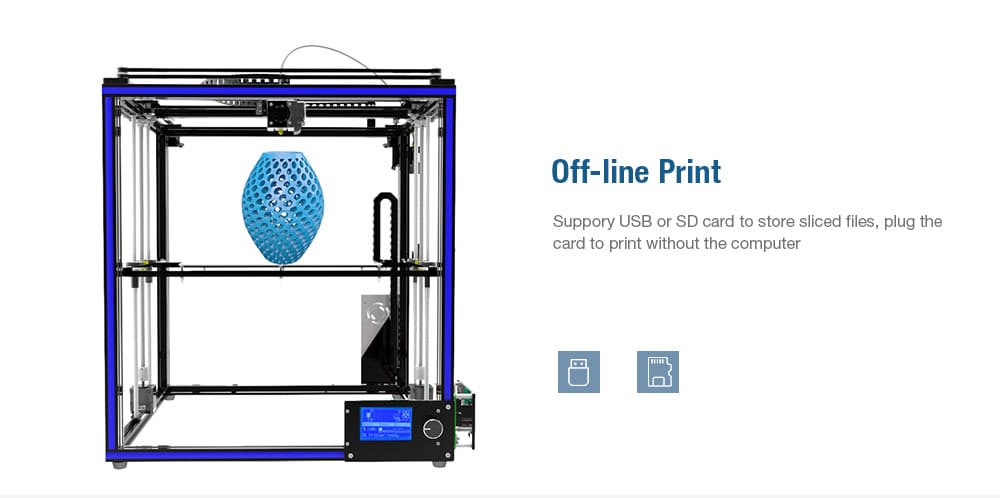 Tronxy X5S Industrial Grade High-precision Metal Frame 3D Printer Kit- Black EU Plug Tronxy X5S Industrial Grade High-precision Metal Frame 3D Printer Kit- Black EU Plug