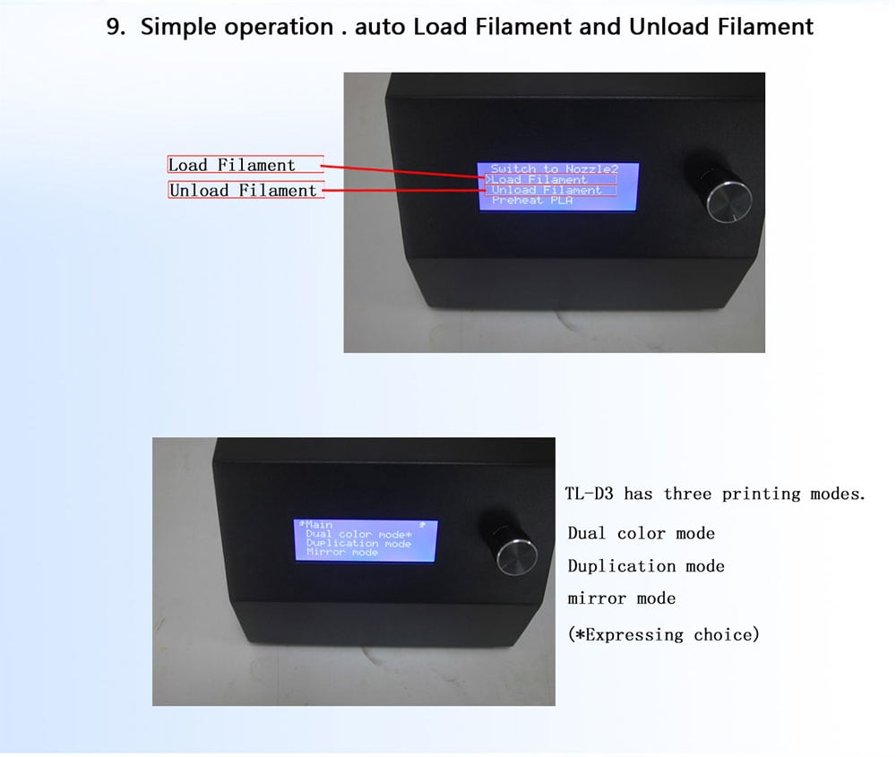 TL - D3 Dual Nozzle 3D Printer 300 x 300 x 400mm- Black US Plug TL - D3 Dual Nozzle 3D Printer 300 x 300 x 400mm- Black US Plug