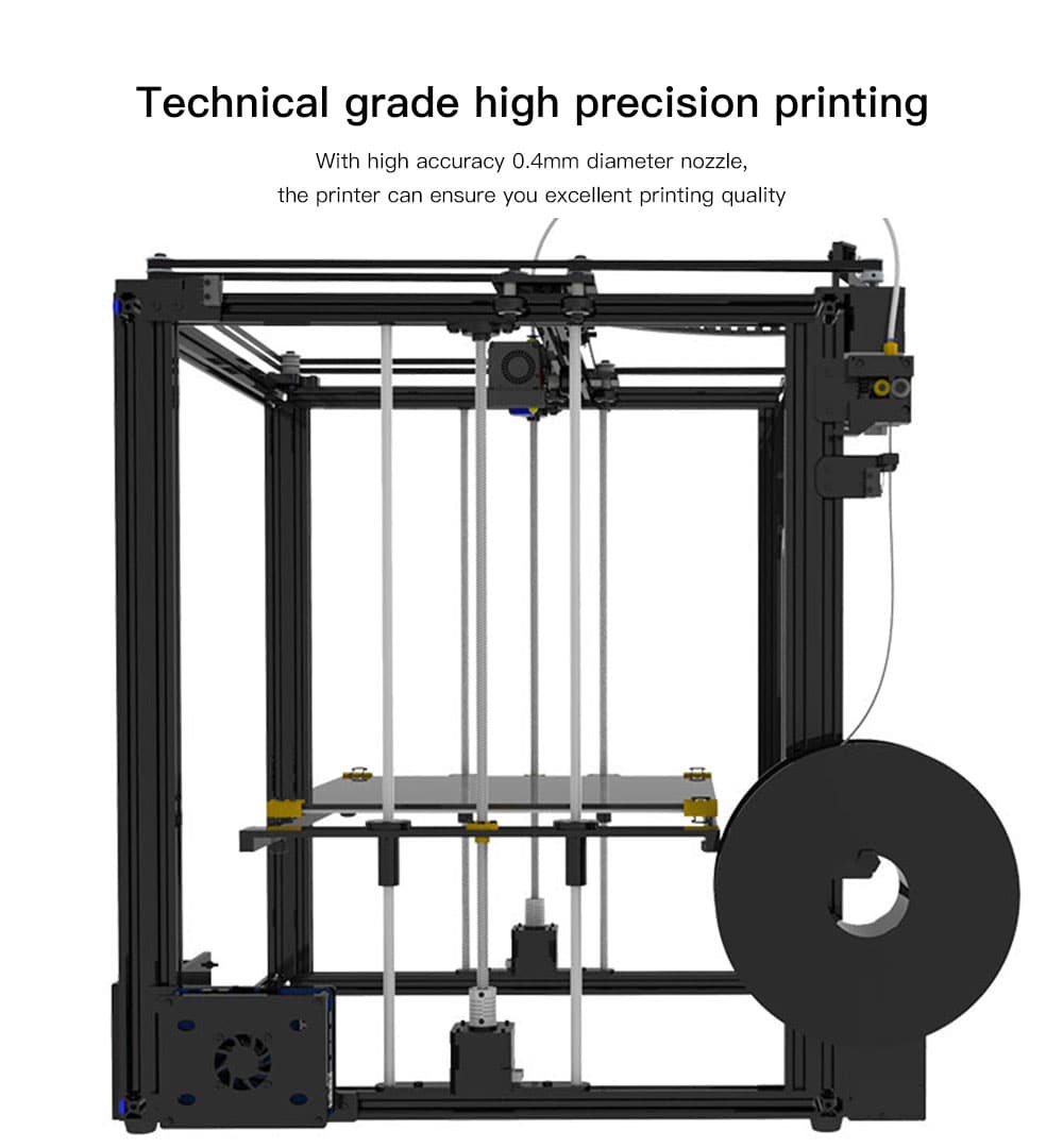 Tronxy X5SA High Precision Big Power LCD Screen DIY 3D Printer- Black US Plug Tronxy X5SA High Precision Big Power LCD Screen DIY 3D Printer- Black US Plug