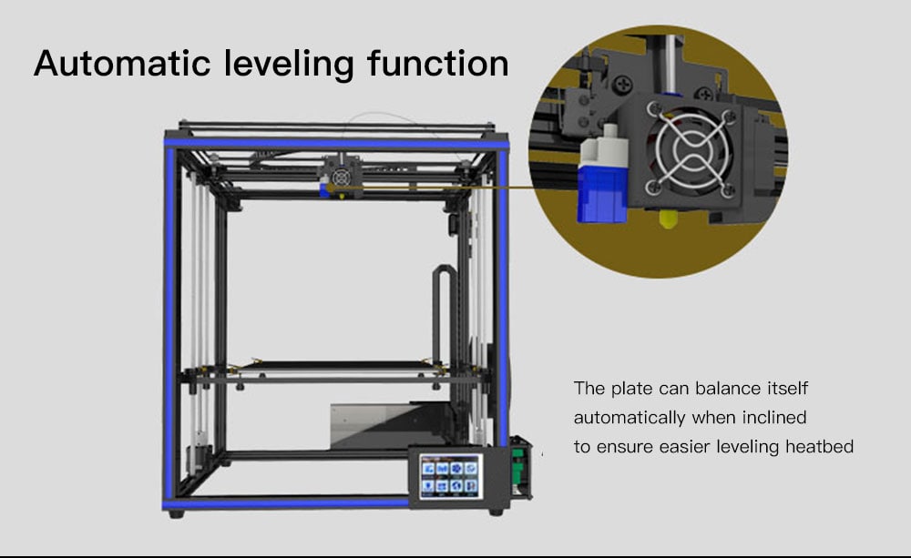 Tronxy X5SA High Precision Big Power LCD Screen DIY 3D Printer- Black US Plug Tronxy X5SA High Precision Big Power LCD Screen DIY 3D Printer- Black US Plug