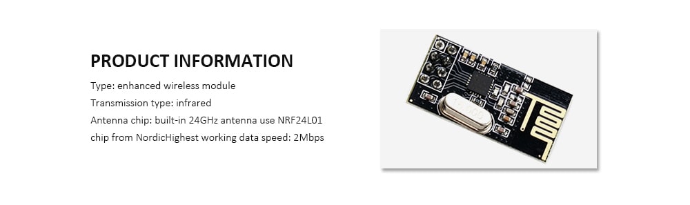 NRF24L01+ Wireless Data Transmission Module Improved Version for Arduino Developer- Black NRF24L01+ Wireless Data Transmission Module Improved Version for Arduino Developer- Black