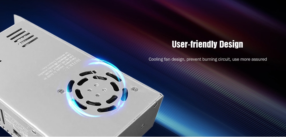 Tronxy 12V 30A Power Supply 360W with Cooling Fan input 110V / 220V- Silver Tronxy 12V 30A Power Supply 360W with Cooling Fan input 110V / 220V- Silver