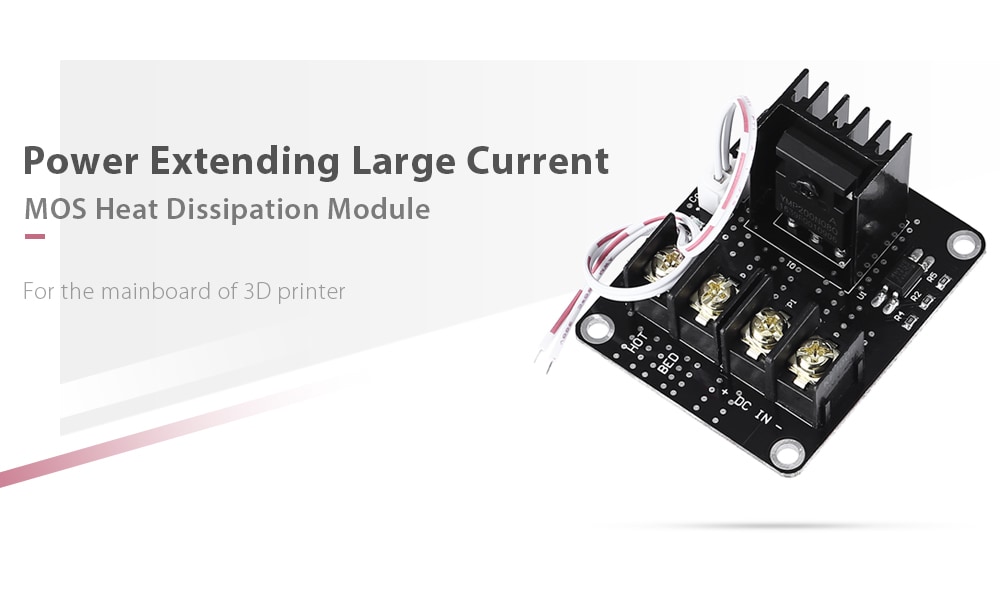 Power Extending Large Current Load MOS Heat Dissipation Module for 3D Printer Mainboard- Black Power Extending Large Current Load MOS Heat Dissipation Module for 3D Printer Mainboard- Black