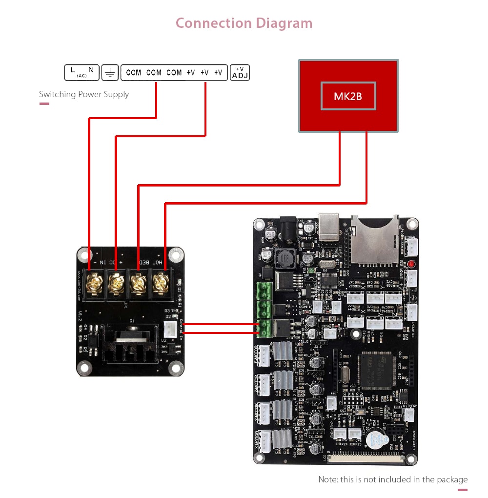 Power Extending Large Current Load MOS Heat Dissipation Module for 3D Printer Mainboard- Black Power Extending Large Current Load MOS Heat Dissipation Module for 3D Printer Mainboard- Black