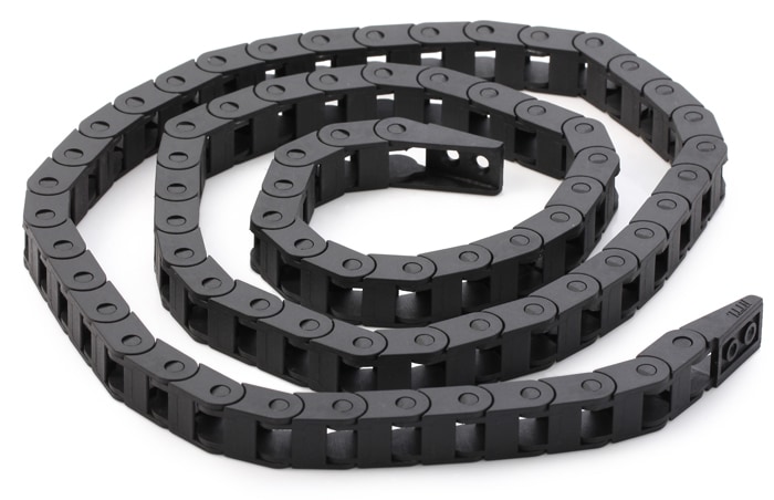 1M Nylon Plastic Drag Chain with 7 x 7mm Internal Bore for 3D Printer- Black 1M Nylon Plastic Drag Chain with 7 x 7mm Internal Bore for 3D Printer- Black