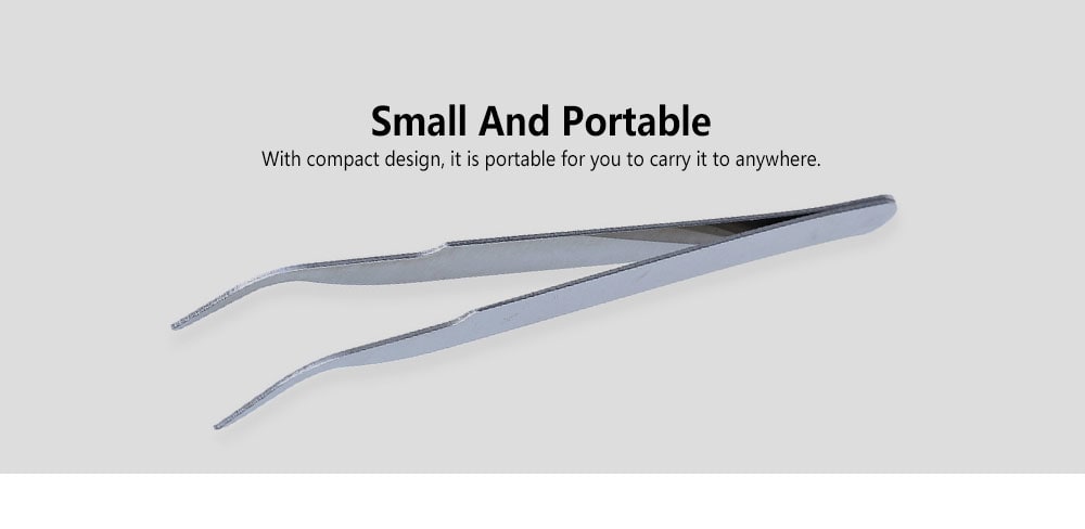 Pointed / Elbow Stainless Steel Tweezers 2PCS- Silver Pointed / Elbow Stainless Steel Tweezers 2PCS- Silver