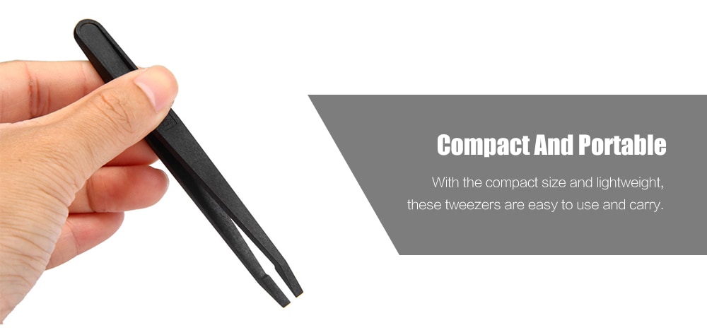 Plastic Precision Antistatic Tweezers Mobile Phone Repairing Tools 6pcs - Black Plastic Precision Antistatic Tweezers Mobile Phone Repairing Tools 6pcs - Black