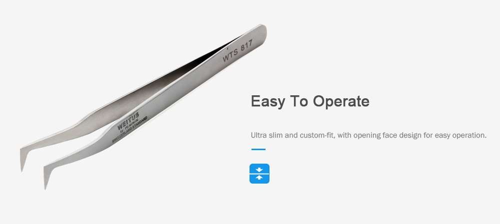 WEITUS WTS817 Stainless Steel Scrub Curved Tweezer Repair Tool- Silver WTS817 CURVED TWEEZER WEITUS WTS817 Stainless Steel Scrub Curved Tweezer Repair Tool- Silver WTS817 CURVED TWEEZER