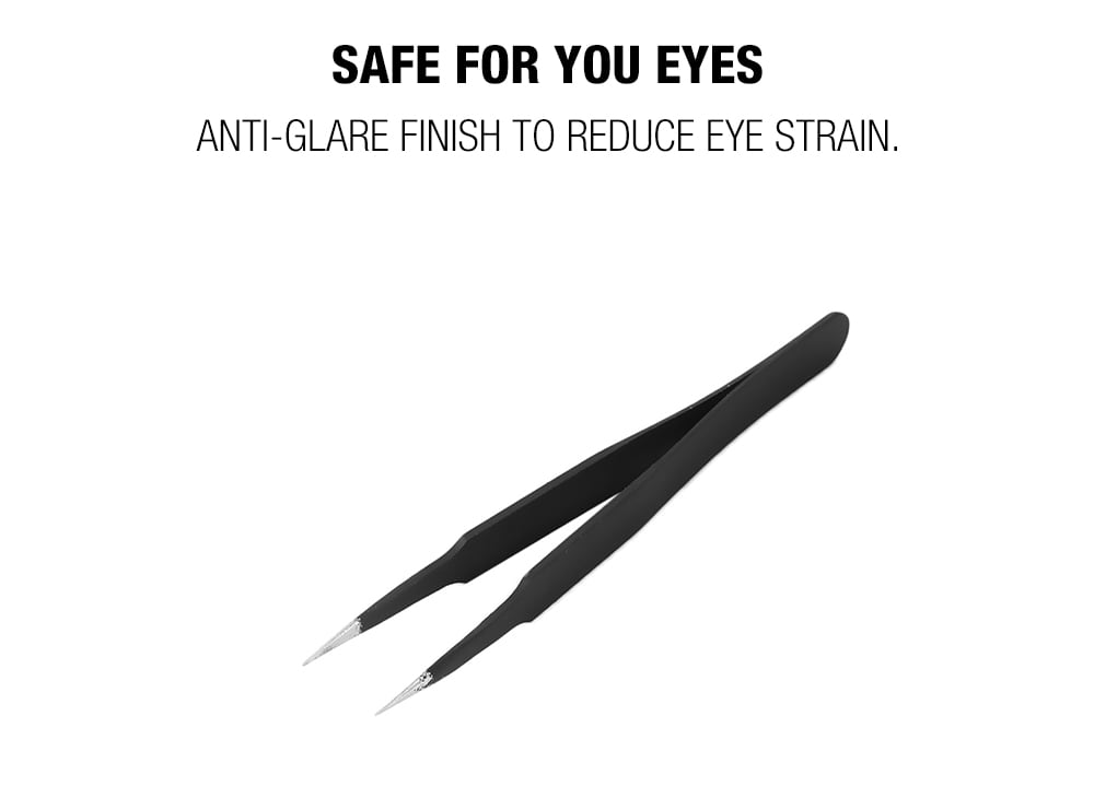 Stainless Steel Anti-static Black Tweezers 6PCS- Black Stainless Steel Anti-static Black Tweezers 6PCS- Black