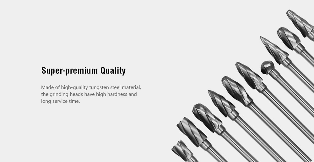 Tungsten Steel Cutter Metal Grinding Head Woodworking Tool 3mm 10pcs- Silver Tungsten Steel Cutter Metal Grinding Head Woodworking Tool 3mm 10pcs- Silver