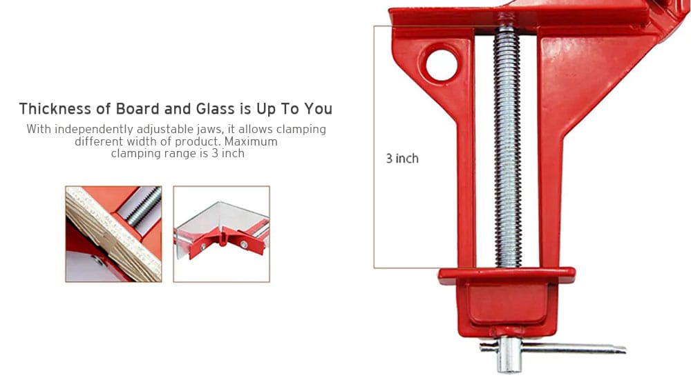 Woodworking 90 Degrees Right Angle Clip Fixing Clip- Red Woodworking 90 Degrees Right Angle Clip Fixing Clip- Red