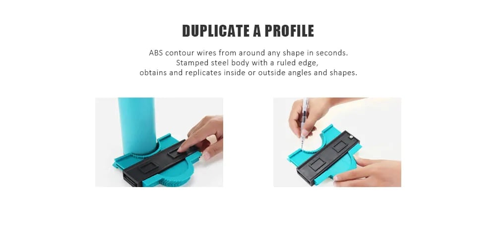 Plastic Profile Copy Gauge Contour Gauge Duplicator Wood Marking Tool- Day Sky Blue Plastic Profile Copy Gauge Contour Gauge Duplicator Wood Marking Tool- Day Sky Blue