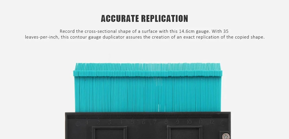 Plastic Profile Copy Gauge Contour Gauge Duplicator Wood Marking Tool- Day Sky Blue Plastic Profile Copy Gauge Contour Gauge Duplicator Wood Marking Tool- Day Sky Blue