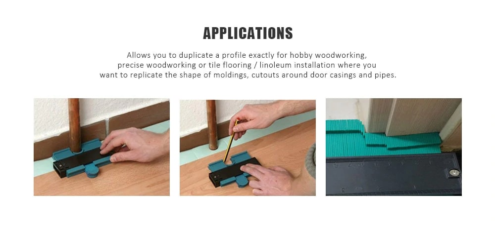 Plastic Profile Copy Gauge Contour Gauge Duplicator Wood Marking Tool- Day Sky Blue Plastic Profile Copy Gauge Contour Gauge Duplicator Wood Marking Tool- Day Sky Blue