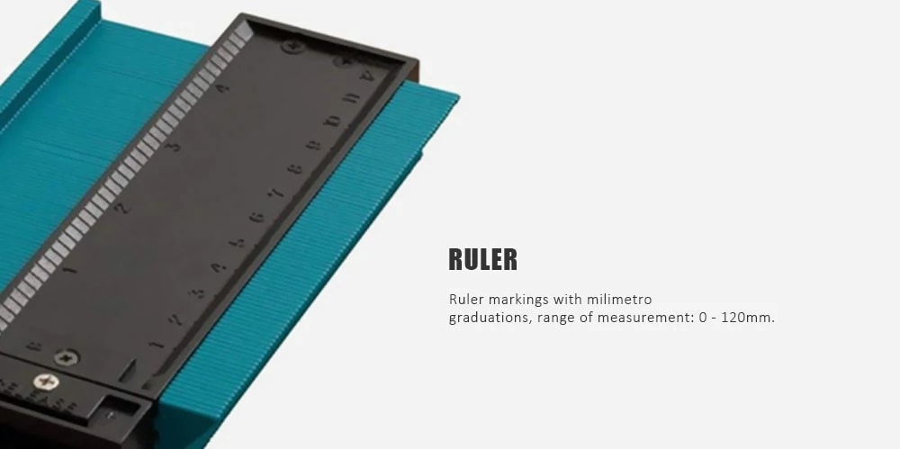 Plastic Profile Copy Gauge Contour Gauge Duplicator Wood Marking Tool- Day Sky Blue Plastic Profile Copy Gauge Contour Gauge Duplicator Wood Marking Tool- Day Sky Blue