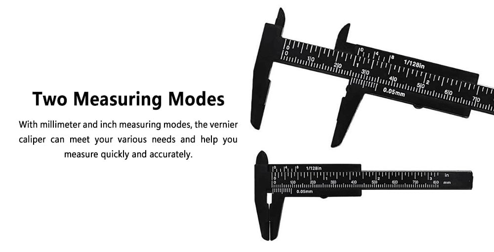 Mini Plastic Vernier Caliper 80mm / 3 inch- White Mini Plastic Vernier Caliper 80mm / 3 inch- White