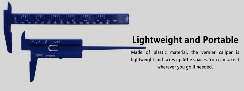 Mini Plastic Vernier Caliper 80mm / 3 inch- White Mini Plastic Vernier Caliper 80mm / 3 inch- White