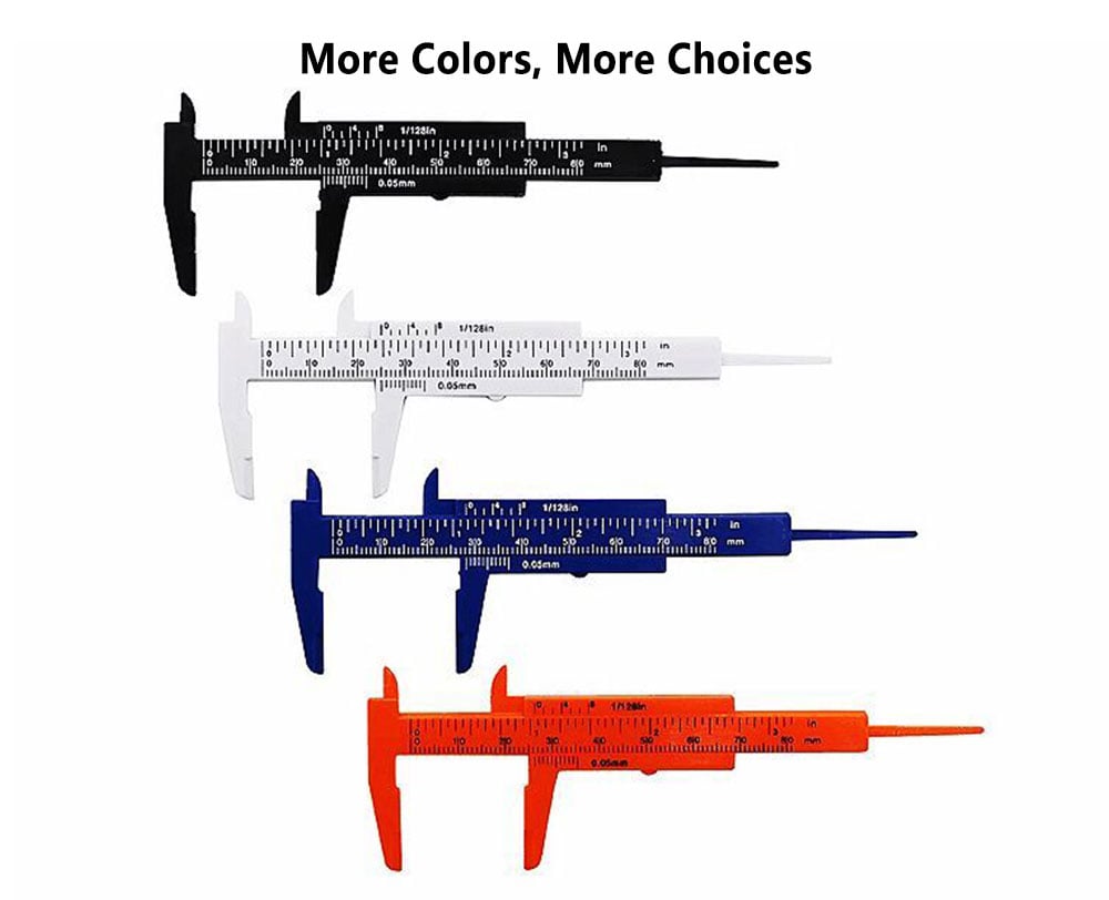 Mini Plastic Vernier Caliper 80mm / 3 inch- White Mini Plastic Vernier Caliper 80mm / 3 inch- White