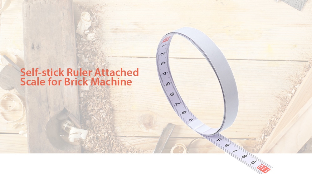 Self-stick Ruler Attached Scale- Milk White 1m / right to left / 10mm Self-stick Ruler Attached Scale- Milk White 1m / right to left / 10mm