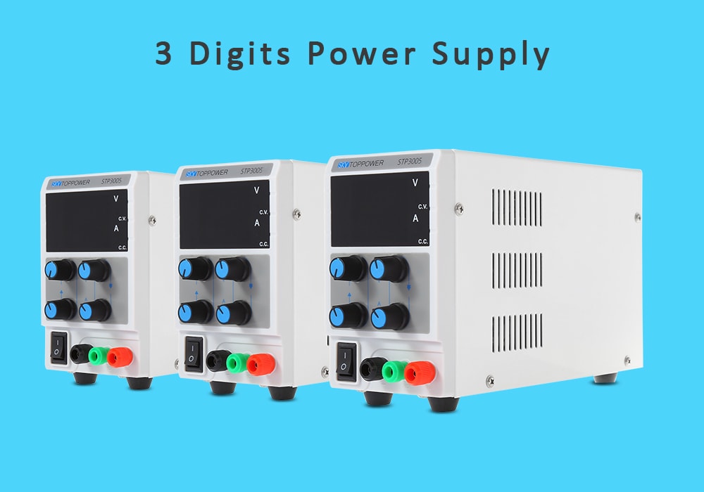 SKYTOPPOWER 3 Digits High Precision 0 - 30V 0 - 5A Adjustable DC Power Supply- White EU Plug SKYTOPPOWER 3 Digits High Precision 0 - 30V 0 - 5A Adjustable DC Power Supply- White EU Plug