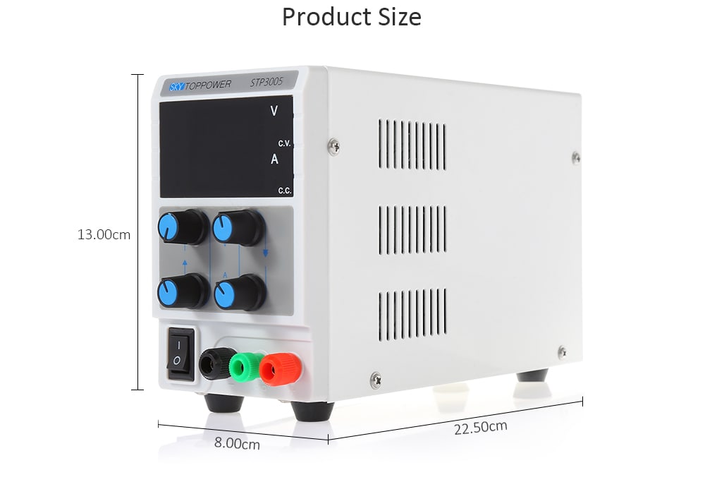 SKYTOPPOWER 3 Digits High Precision 0 - 30V 0 - 5A Adjustable DC Power Supply- White EU Plug SKYTOPPOWER 3 Digits High Precision 0 - 30V 0 - 5A Adjustable DC Power Supply- White EU Plug