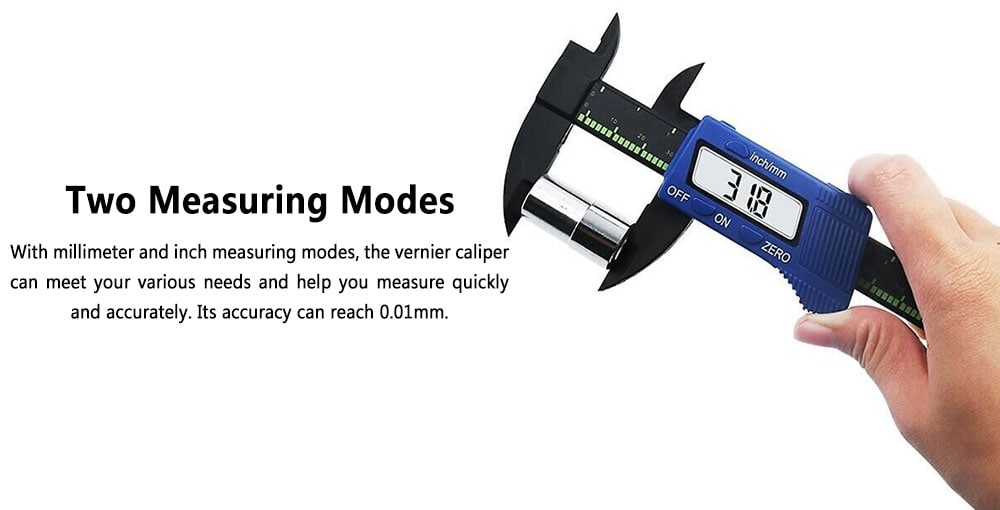 Plastic Carbon Fiber Electronic Display Vernier Caliper 0 - 150mm- Black Plastic Carbon Fiber Electronic Display Vernier Caliper 0 - 150mm- Black