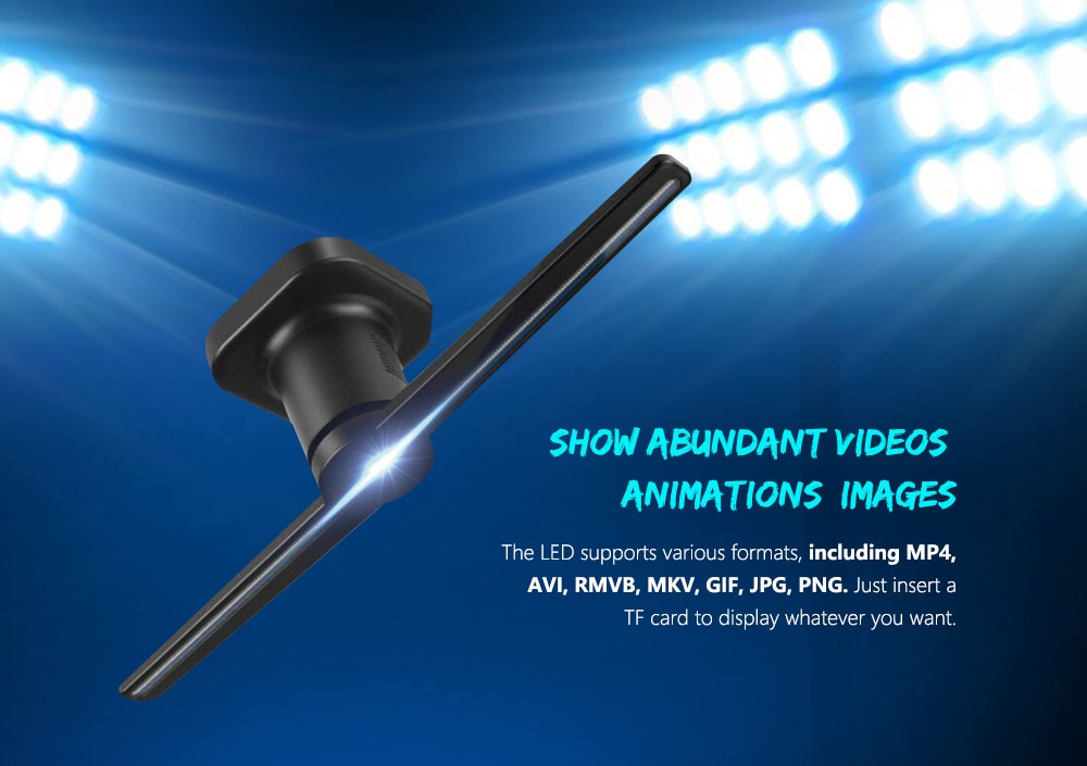 Utorch FY3D - Z1 Holographic Display LED Fan Advertising Machine Creates Illusion of 3D Hologram Graphic AC 100 - 240V- Black US Plug Utorch FY3D - Z1 Holographic Display LED Fan Advertising Machine Creates Illusion of 3D Hologram Graphic AC 100 - 240V- Black US Plug
