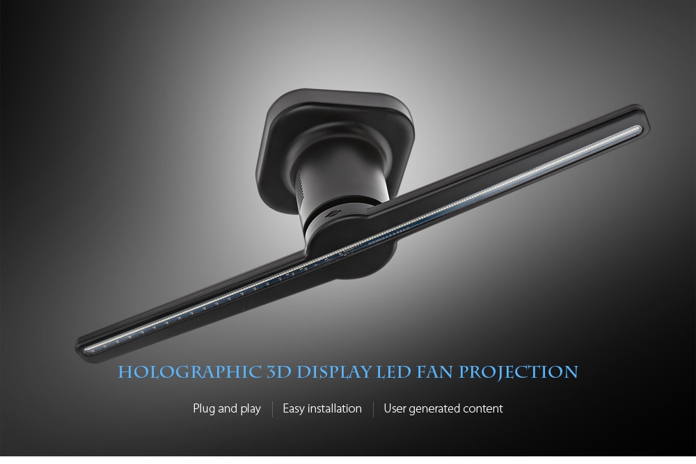 Utorch FY3D - Z1 Holographic Display LED Fan Advertising Machine Creates Illusion of 3D Hologram Graphic AC 100 - 240V- Black US Plug Utorch FY3D - Z1 Holographic Display LED Fan Advertising Machine Creates Illusion of 3D Hologram Graphic AC 100 - 240V- Black US Plug