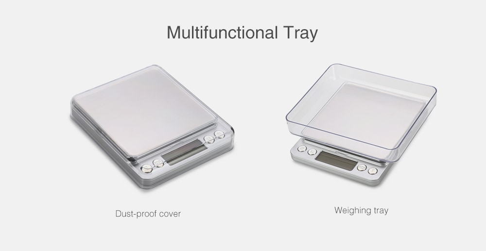 WeiHeng HF - 8008 Precision LCD Kitchen / Food Scale with Digital Screen- Platinum 3000g / 0.1g WeiHeng HF - 8008 Precision LCD Kitchen / Food Scale with Digital Screen- Platinum 3000g / 0.1g