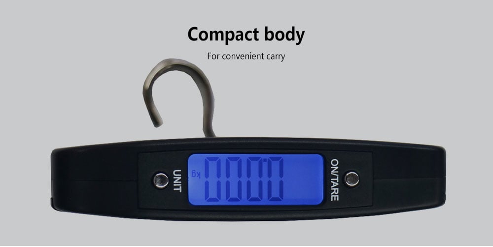 WH - A09 Portable Electronic Digital Scale 50kg / 10g- Black Hook WH - A09 Portable Electronic Digital Scale 50kg / 10g- Black Hook
